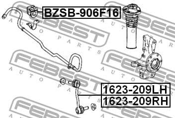 Mounting, stabiliser bar BZSB-906F16 - image 2