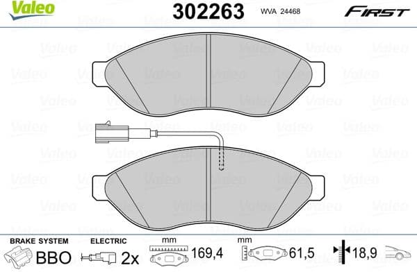 Brake Pad Set, disc brake ESSENTIAL 302263