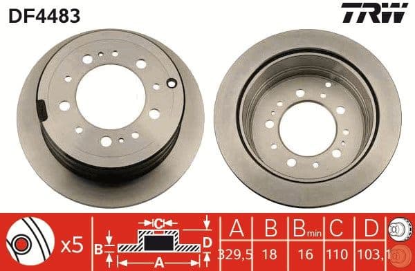 Brake Disc DF4483 - image 2
