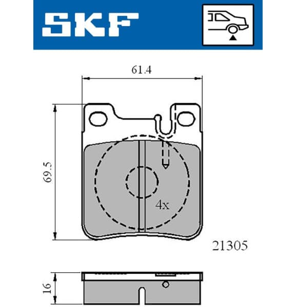 Brake Pad Set, disc brake VKBP90502