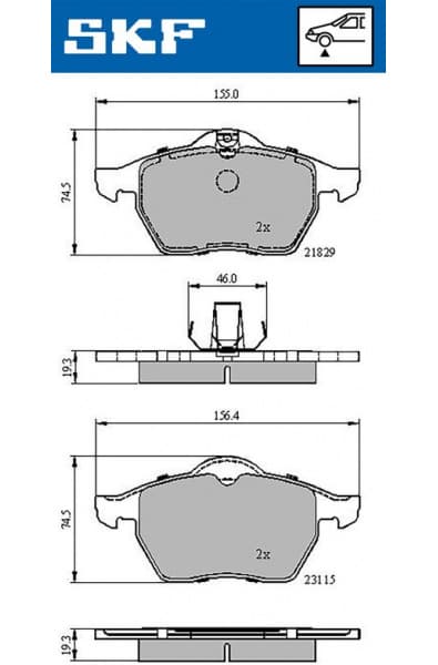 Brake Pad Set, disc brake VKBP80593