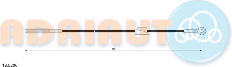 Cable Pull, parking brake 13.0200