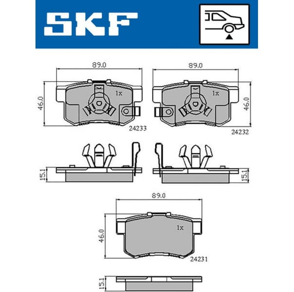 Brake Pad Set, disc brake VKBP90397A