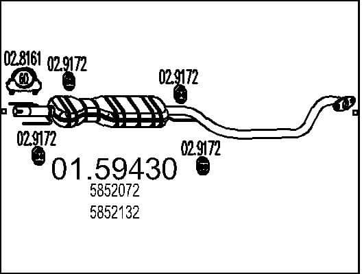 Centre Muffler 01.59430