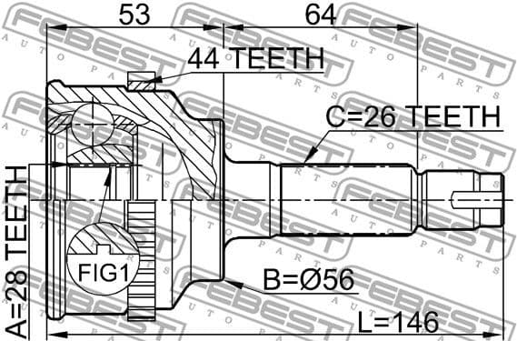 Joint Kit, drive shaft 0510-034A44 - image 2