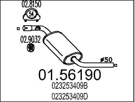 Centre Muffler 01.56190
