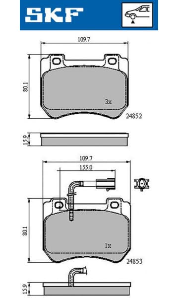 Brake Pad Set, disc brake VKBP80610E