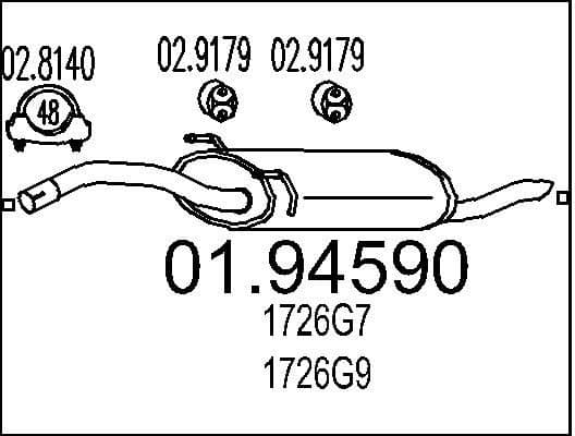 Rear Muffler 01.94590
