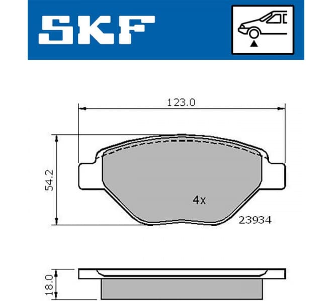 Brake Pad Set, disc brake VKBP80608