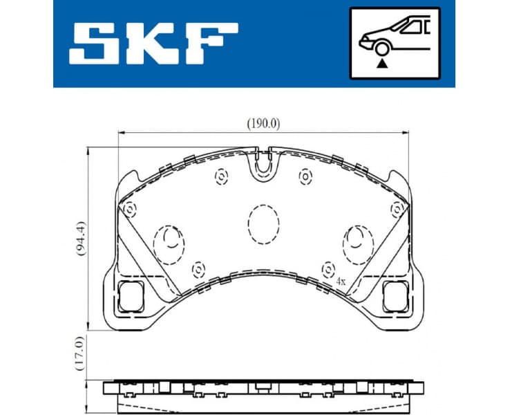 Brake Pad Set, disc brake VKBP80293