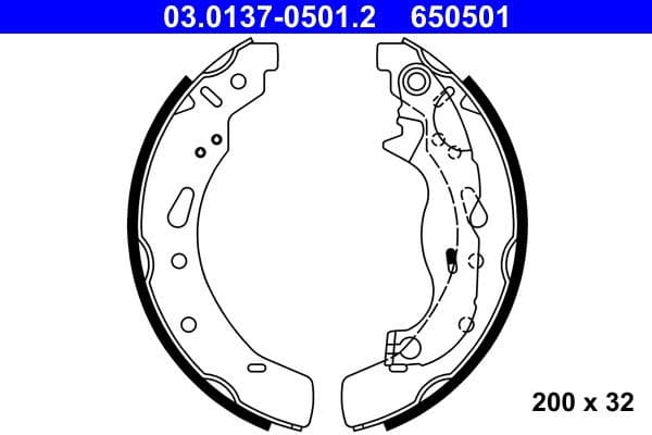 Brake Shoe Set 03.0137-0501.2