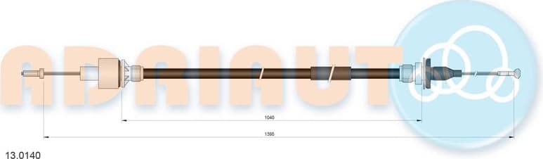 Cable Pull, clutch control 13.0140