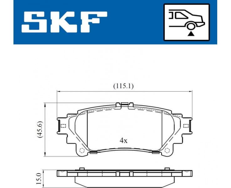 Brake pads rear VKBP 90604