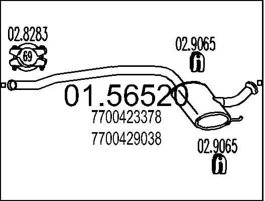 Centre Muffler 01.56520