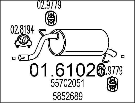 Rear Muffler 01.61026
