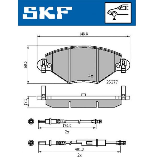 Brake Pad Set, disc brake VKBP80463E