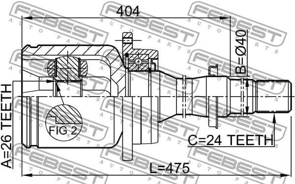 Joint Kit, drive shaft 0111-AZT251RH - image 2