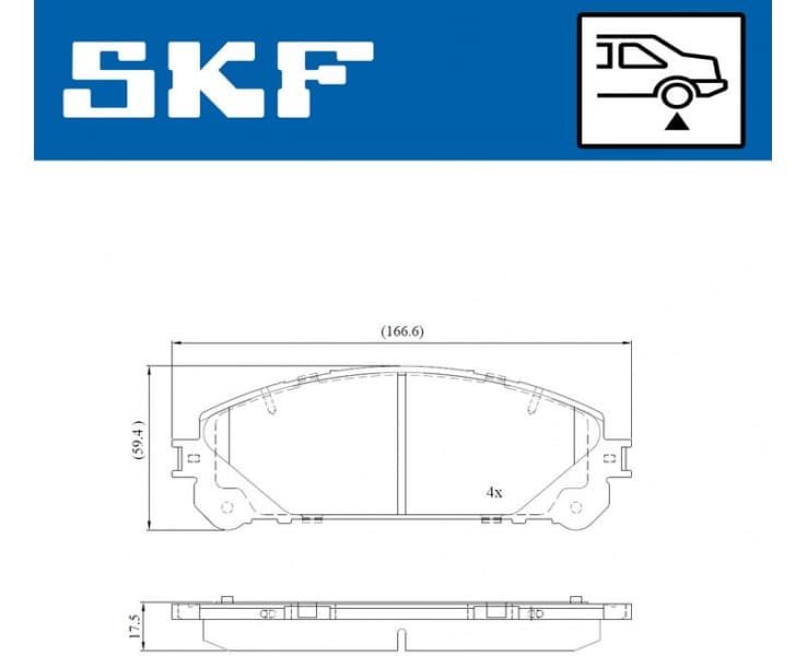 Brake pads rear VKBP 90552 A