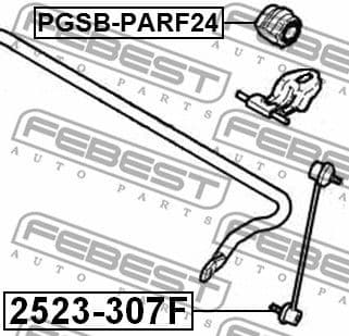 Mounting, stabiliser bar PGSB-PARF24