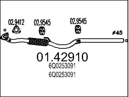 Exhaust Pipe 01.42910