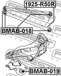 Mounting, control/trailing arm BMAB-018 - image 2