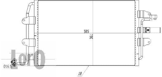Condenser, air conditioning LORO 053-016-0028 - image 2