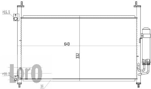 Condenser, air conditioning LORO 018-016-0009 - image 4