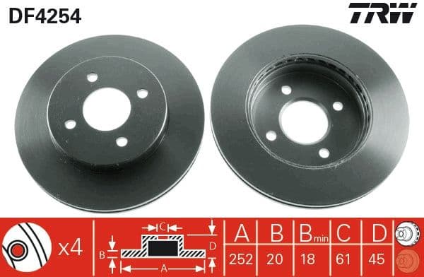 Brake Disc DF4254 - image 3