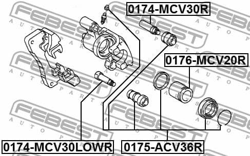 Repair Kit, brake caliper 0175-ACV36R