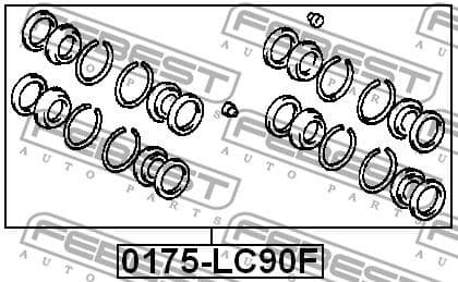 Repair Kit, brake caliper 0175-LC90F - image 2