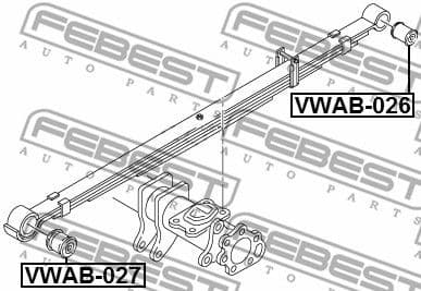 Bushing, leaf spring VWAB-026 - image 2