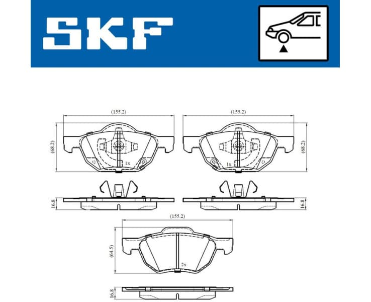 Brake Pad Set, disc brake VKBP80518A