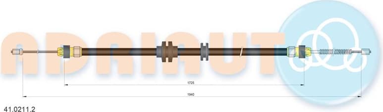 Cable Pull, parking brake 41.0211.2