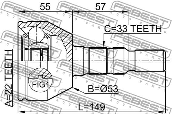 Joint Kit, drive shaft 1810-ZAF - image 2