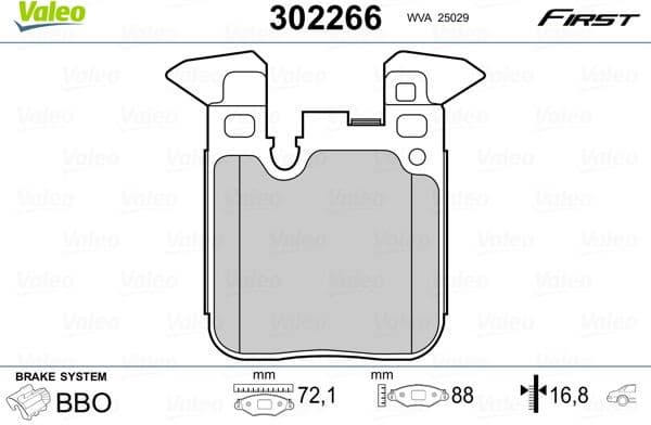 Brake Pad Set, disc brake ESSENTIAL 302266