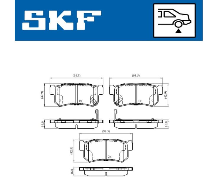 Brake Pad Set, disc brake VKBP90576A