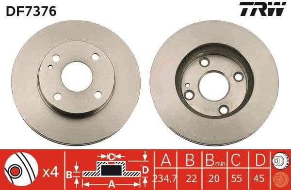 Brake Disc DF7376 - image 2