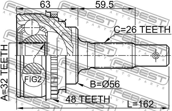 Joint Kit, drive shaft 0110-AT190A48 - image 2