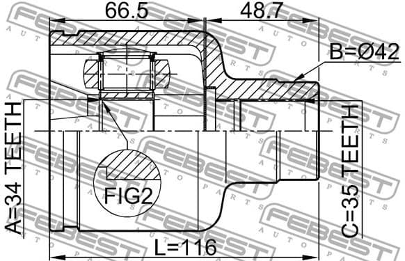 Joint Kit, drive shaft 2111-GE30RH - image 2