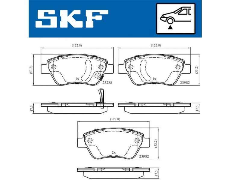 Brake Pad Set, disc brake VKBP80017A