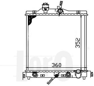 Radiator, engine cooling LORO 018-017-0001 - image 2