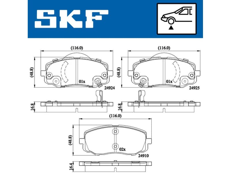 Brake Pad Set, disc brake VKBP80567A