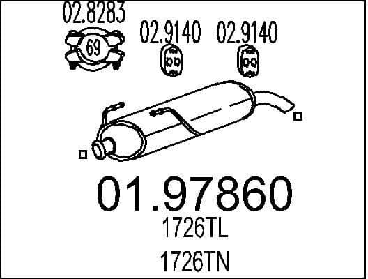 Rear Muffler 01.97860