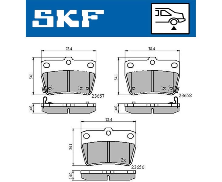Brake Pad Set, disc brake VKBP90288A