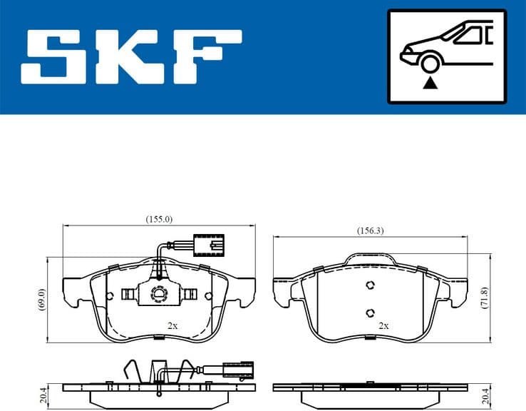 Brake Pad Set, disc brake VKBP80487E