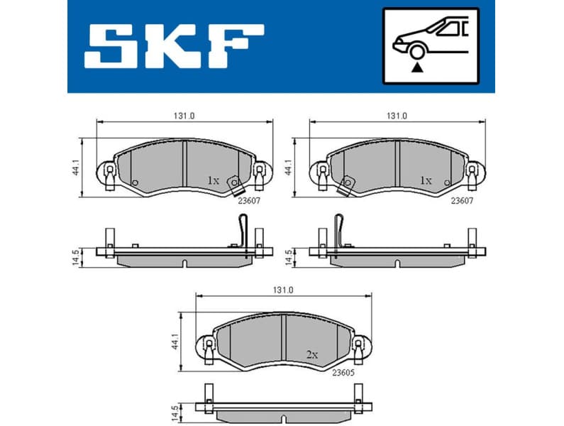 Brake Pad Set, disc brake VKBP80223A