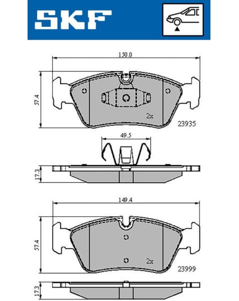 Brake Pad Set, disc brake VKBP80399