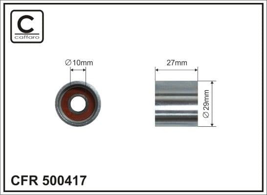 Deflection/Guide Pulley, V-ribbed belt 500417