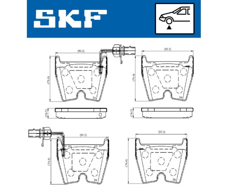 Brake Pad Set, disc brake VKBP80369E