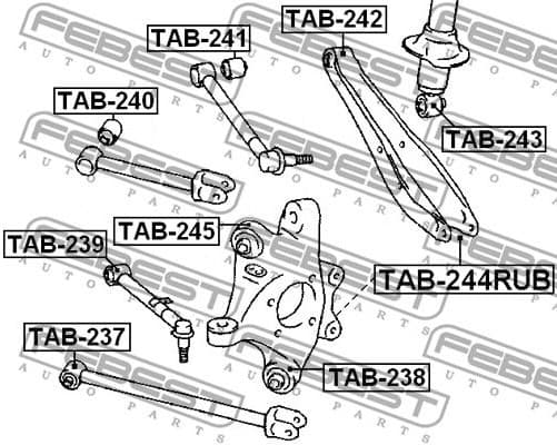 Mounting, control/trailing arm TAB-244RUB - image 2